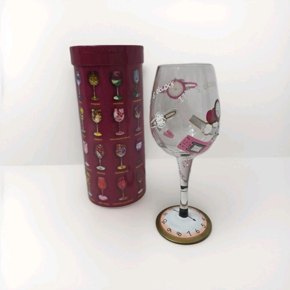 Lolita- The Wine Collection "5 O'Clock Somewhere" Wine Glass W Box Never Used